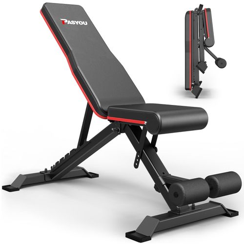 Rockvale Banc De Musculation Réglable 9 Positions – Banc Incliné, Plat, Décliné Pliable | Compact, Stable Jusqu’à 300 Kg, Parfait Pour La Maison