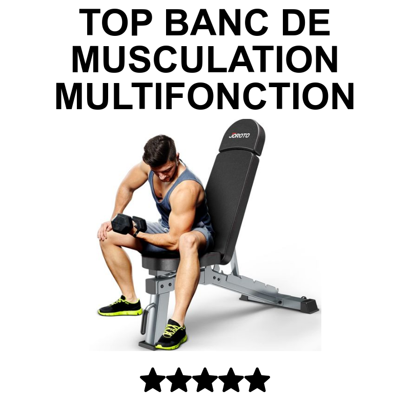 Banc De Musculation Réglable JOROTO MD70 - Charge Max 400kg, Dossier 8 Positions, Idéal Pour Entraînement Complet